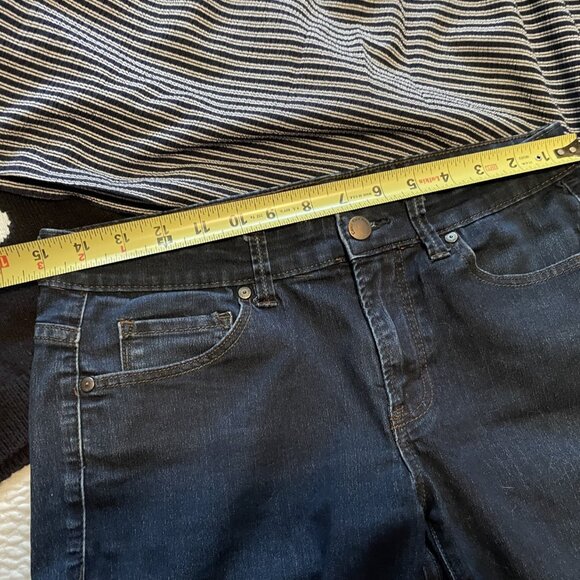 CK size 6 jeans with fringe bottom. Black thin sweater, preloved, size 6 jeans, - Picture 1 of 11